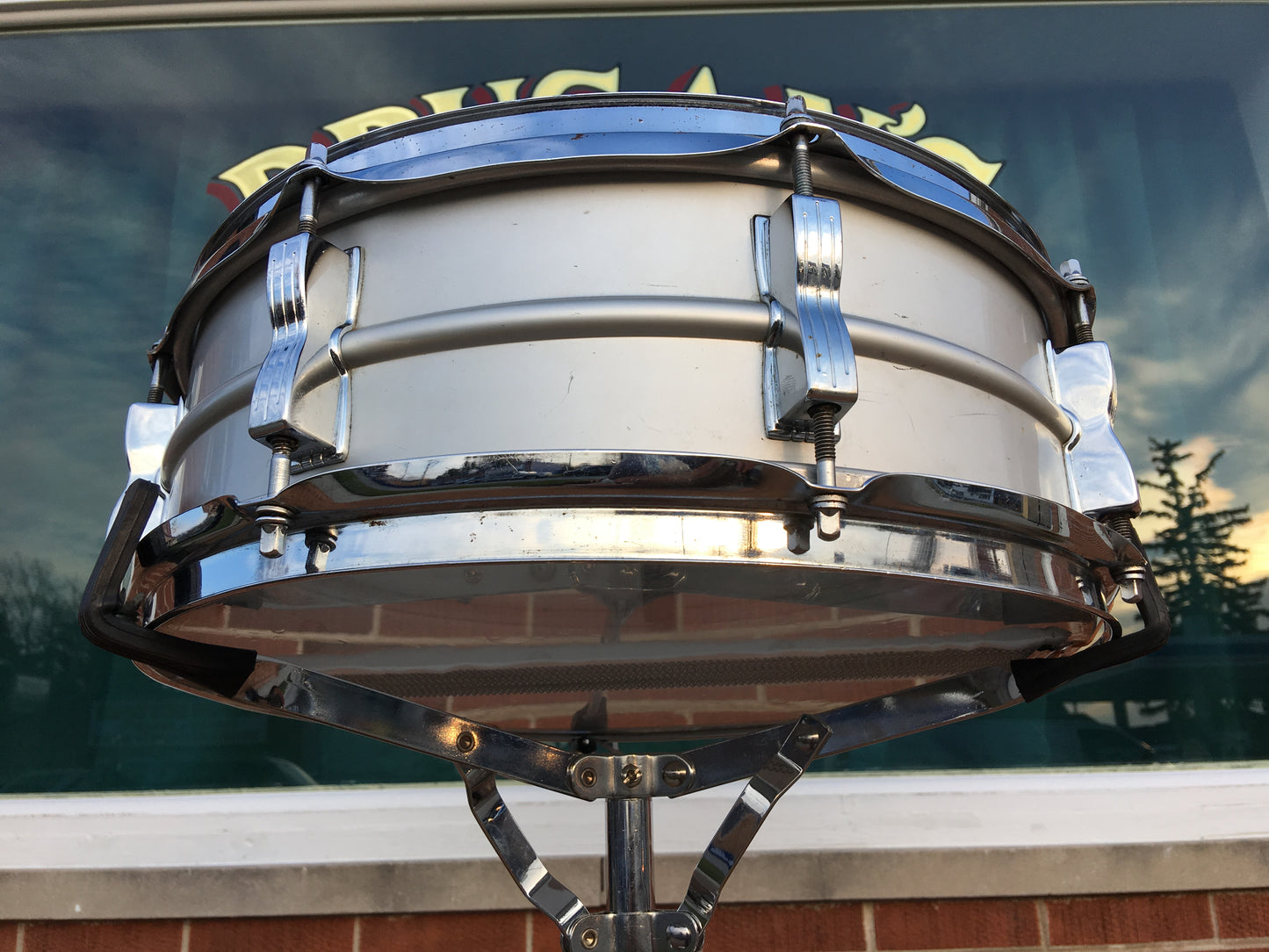 1970's Ludwig Acrolite Blue & Olive 5x14 Snare Drum 1278XXX