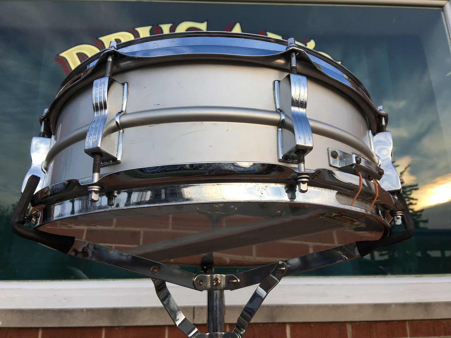 1970's Ludwig Acrolite Blue & Olive 5x14 Snare Drum 1278XXX