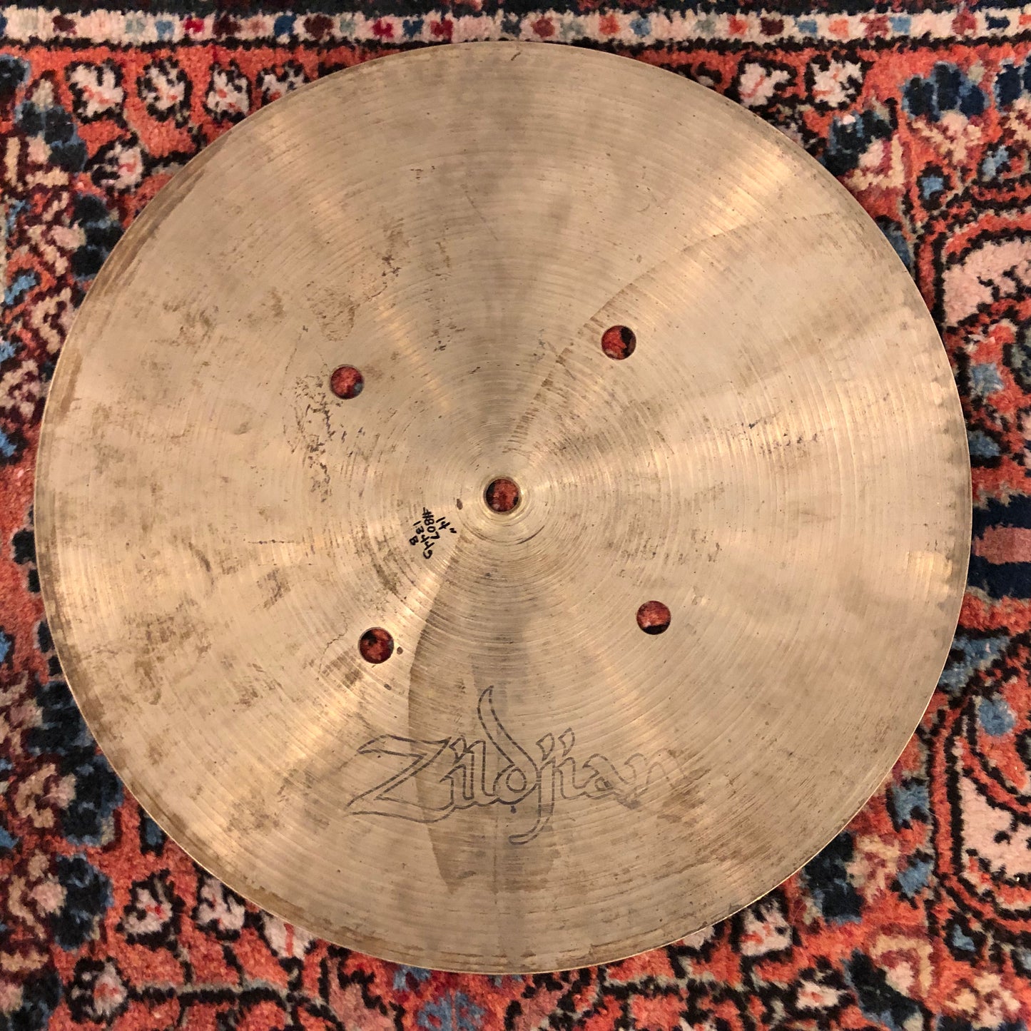 14" Zildjian A 1970s/1980s Quick Beat Hi-Hat Cymbal Pair 1170g/1344g #807
