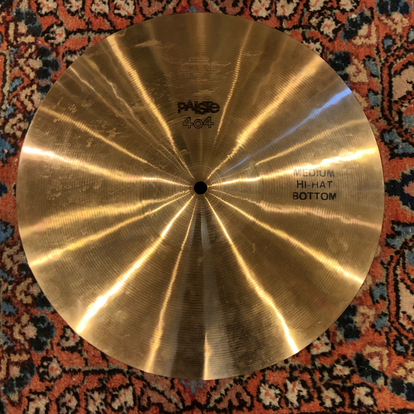 14" Paiste 1970s 404 Medium Hi-Hat Cymbal Pair 594g/692g #817