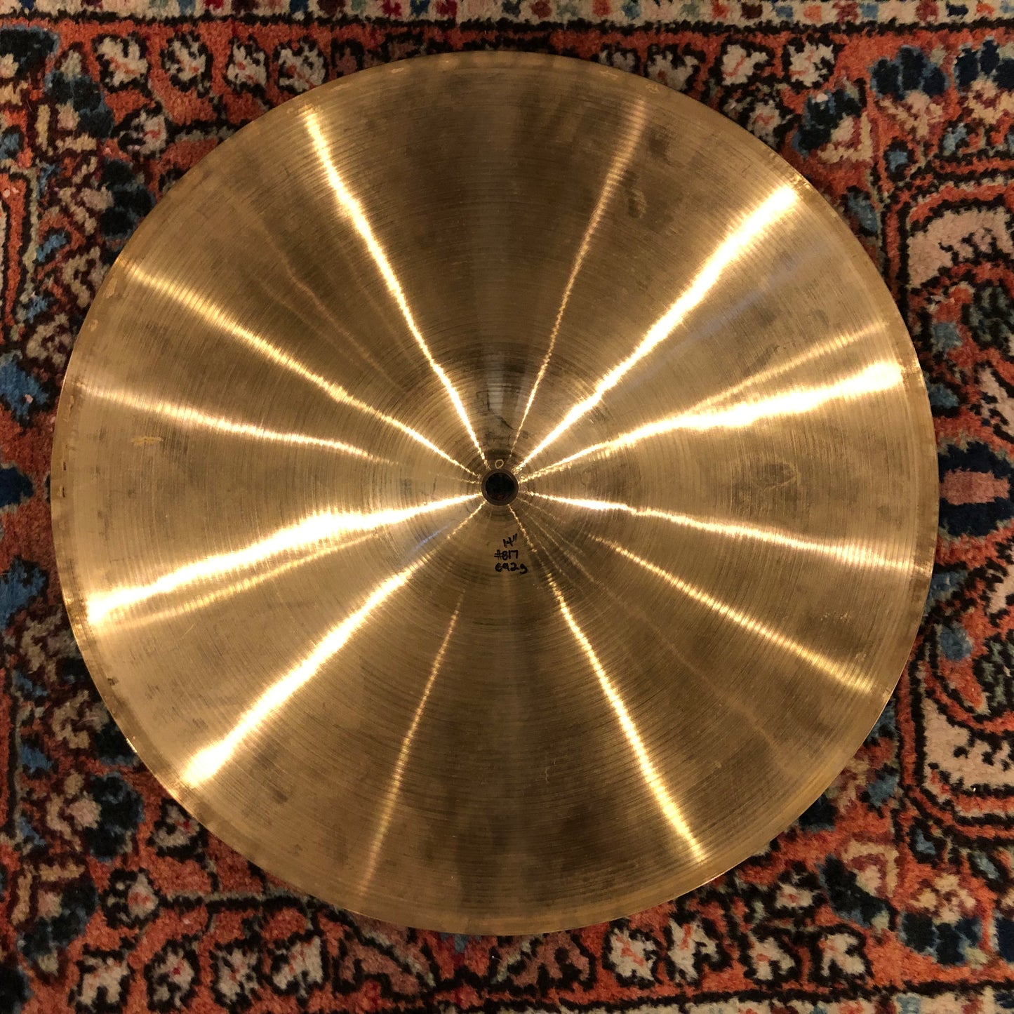 14" Paiste 1970s 404 Medium Hi-Hat Cymbal Pair 594g/692g #817