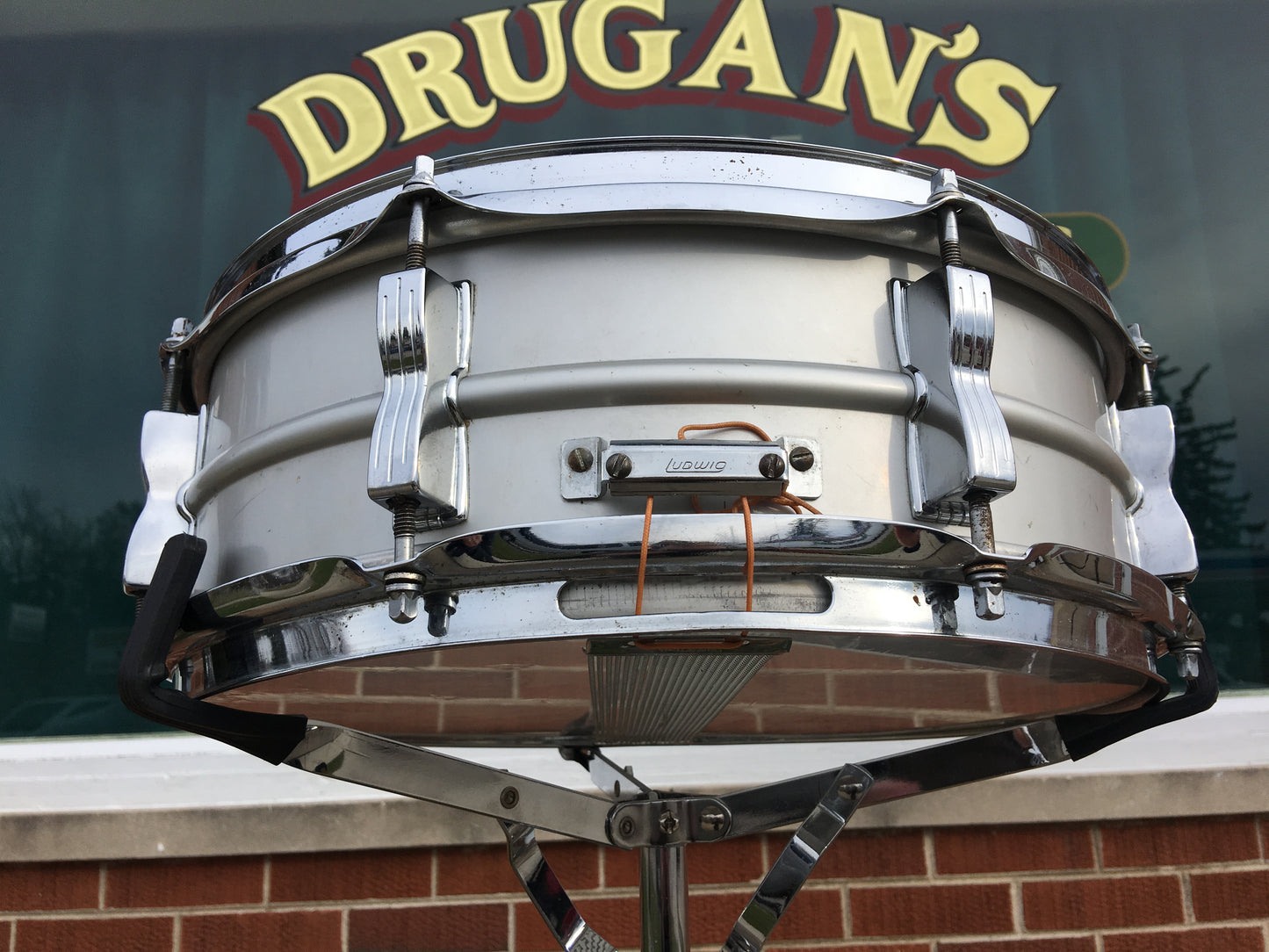 1970's Ludwig Acrolite Blue & Olive 5x14 Snare Drum 1278XXX