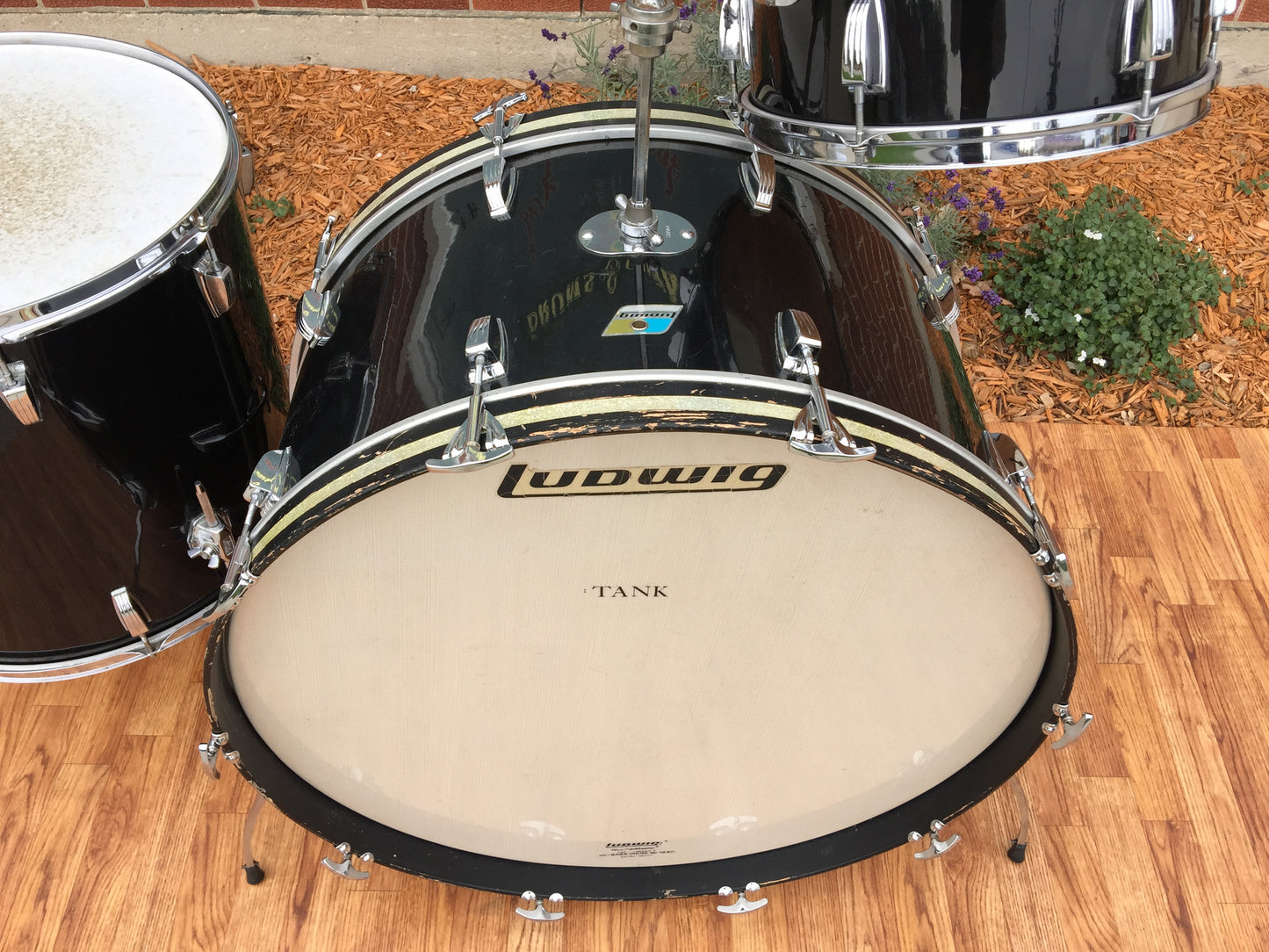 Ludwig 1970 Black Cortex Set with 14"x28" Bass Drum!