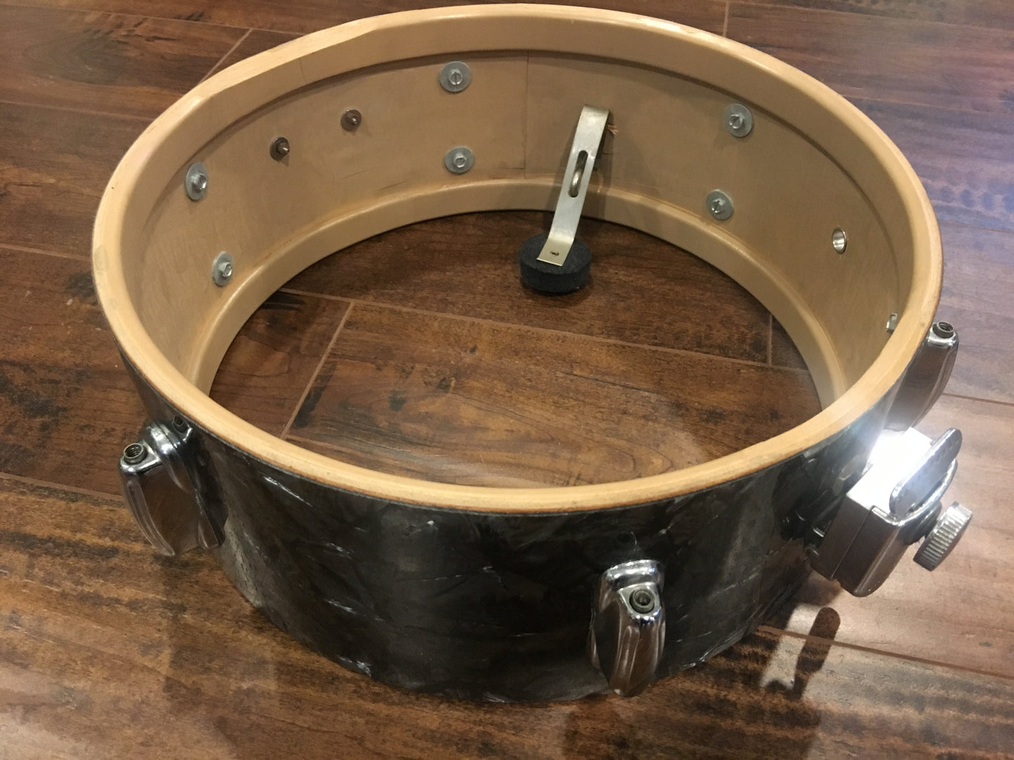 1960's Slingerland 5.5x14 Snare Drum - Black Dimond Pearl 6 Lug
