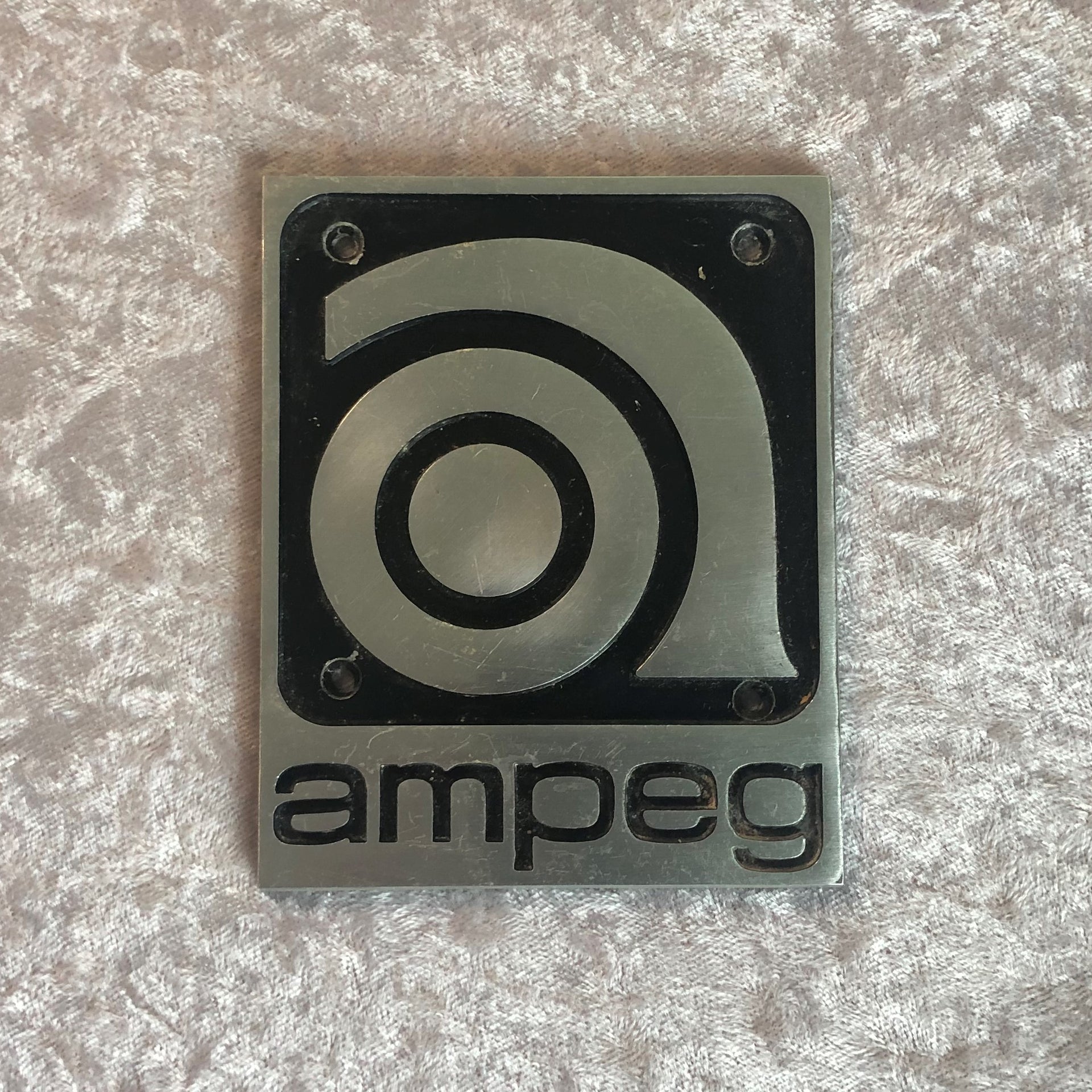 Nuova Placca Ampli Logo Ampeg - Metallo - 3.2" X 3.9 - Foto 10