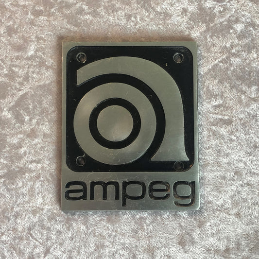 Vintage Ampeg Metal Logo Amp Badge Plate