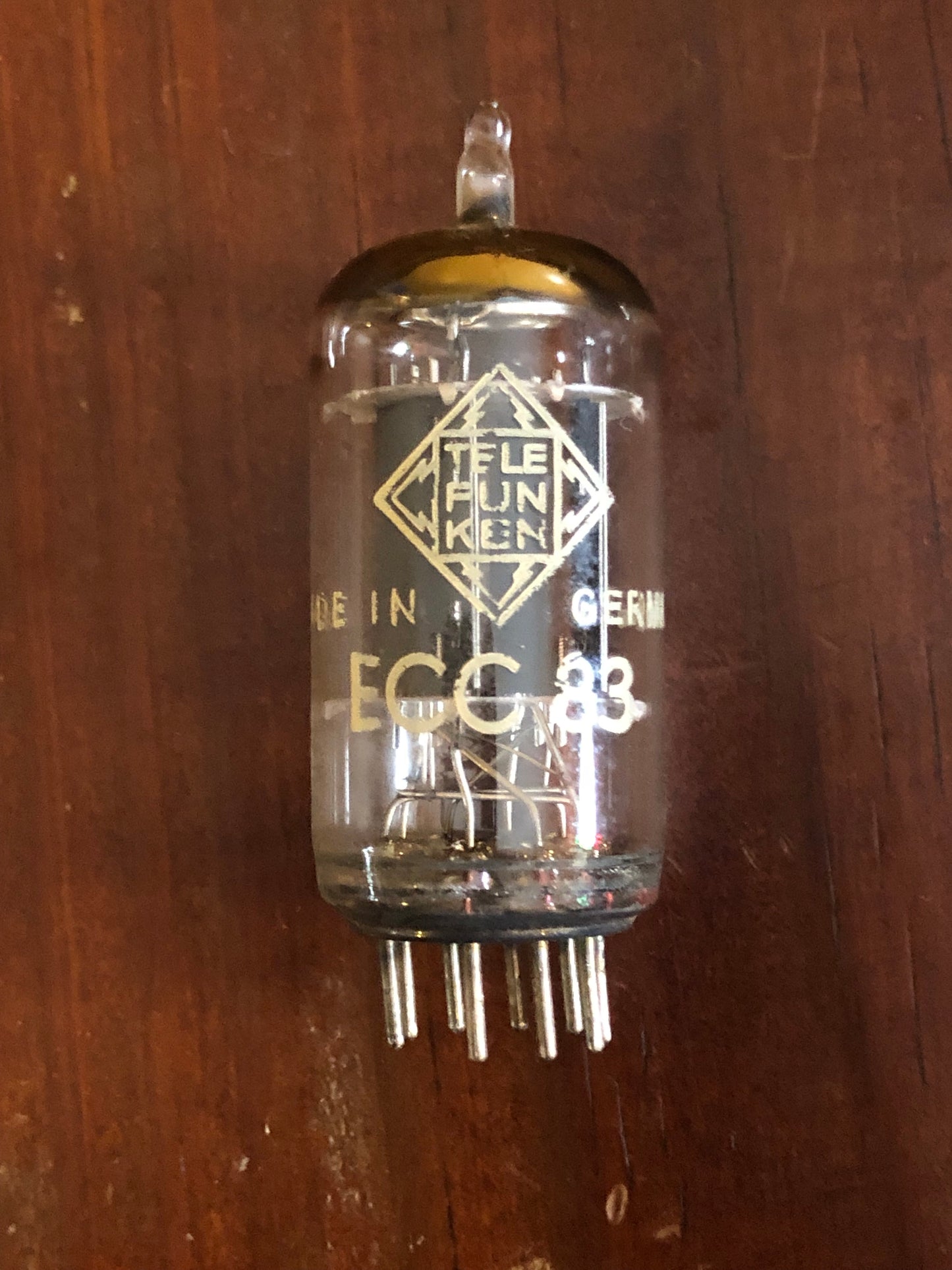 Vintage Telefunken ECC83 Smooth Plate Preamp Tube Made In Germany Valve 12AX7 Diamond