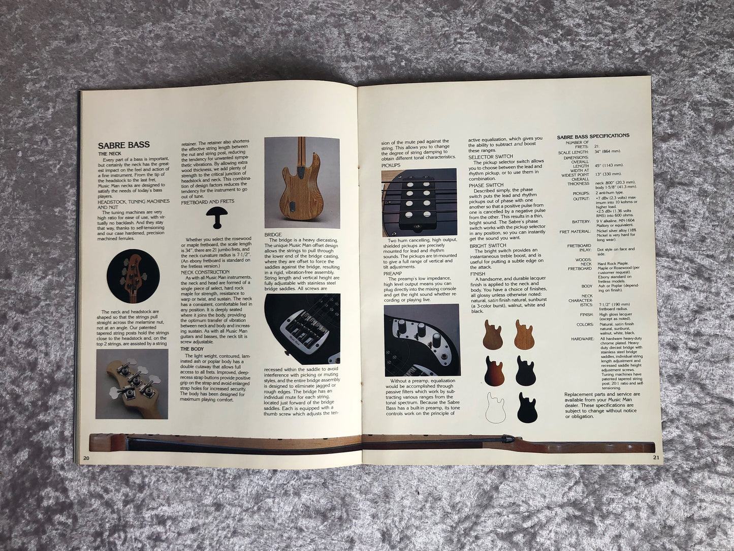 Vintage January 1980 Music Man Guitar, Bass, & Amplifier Product Catalog