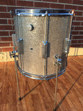 1960's Rogers 14x14 Tower Floor Tom Drum Silver Sparkle