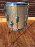 1960's Rogers 14x14 Tower Floor Tom Drum Silver Sparkle