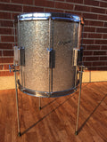 1960's Rogers 14x14 Tower Floor Tom Drum Silver Sparkle