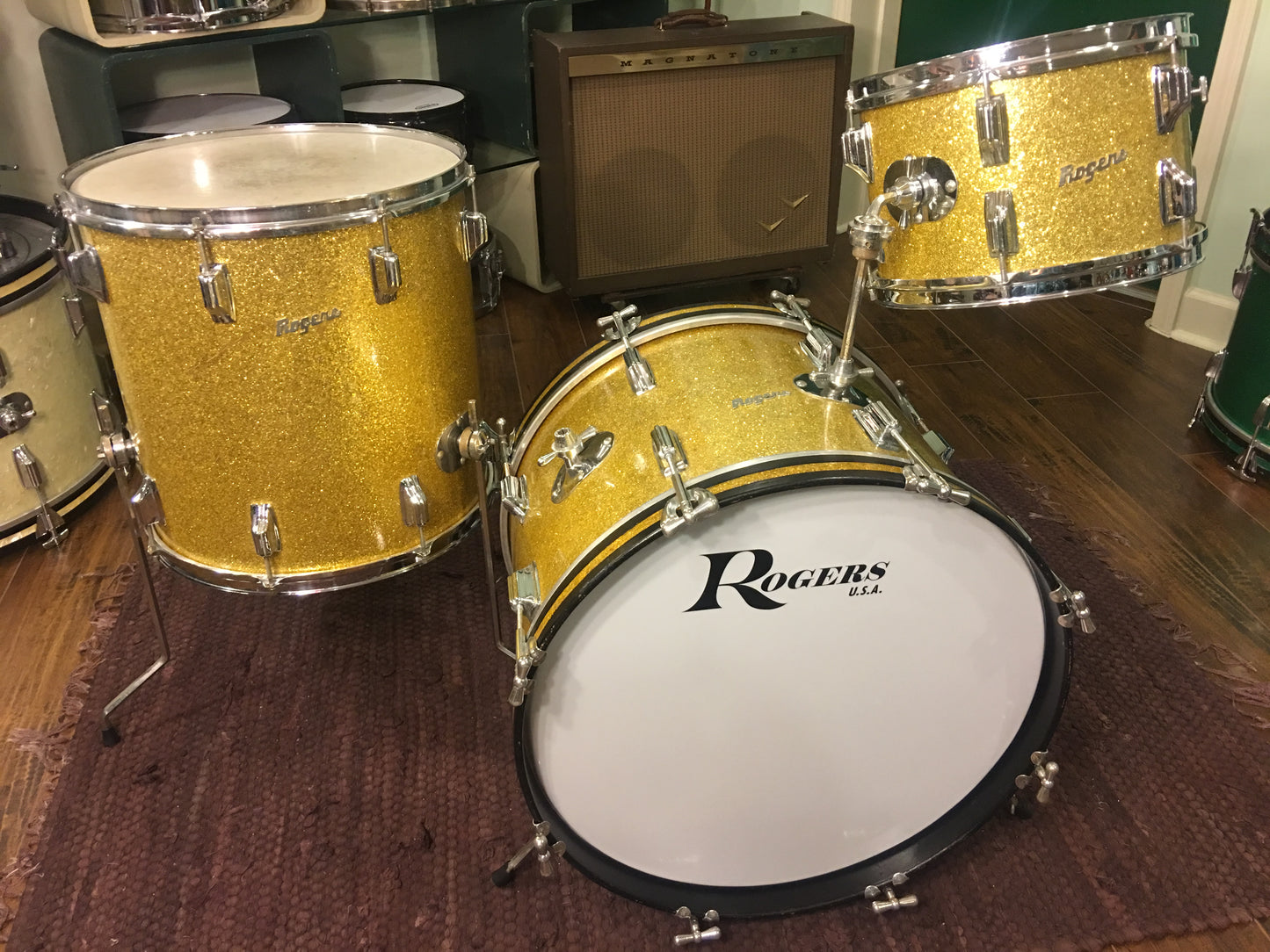 Rogers Gold Sparkle Glass Glitter Dayton