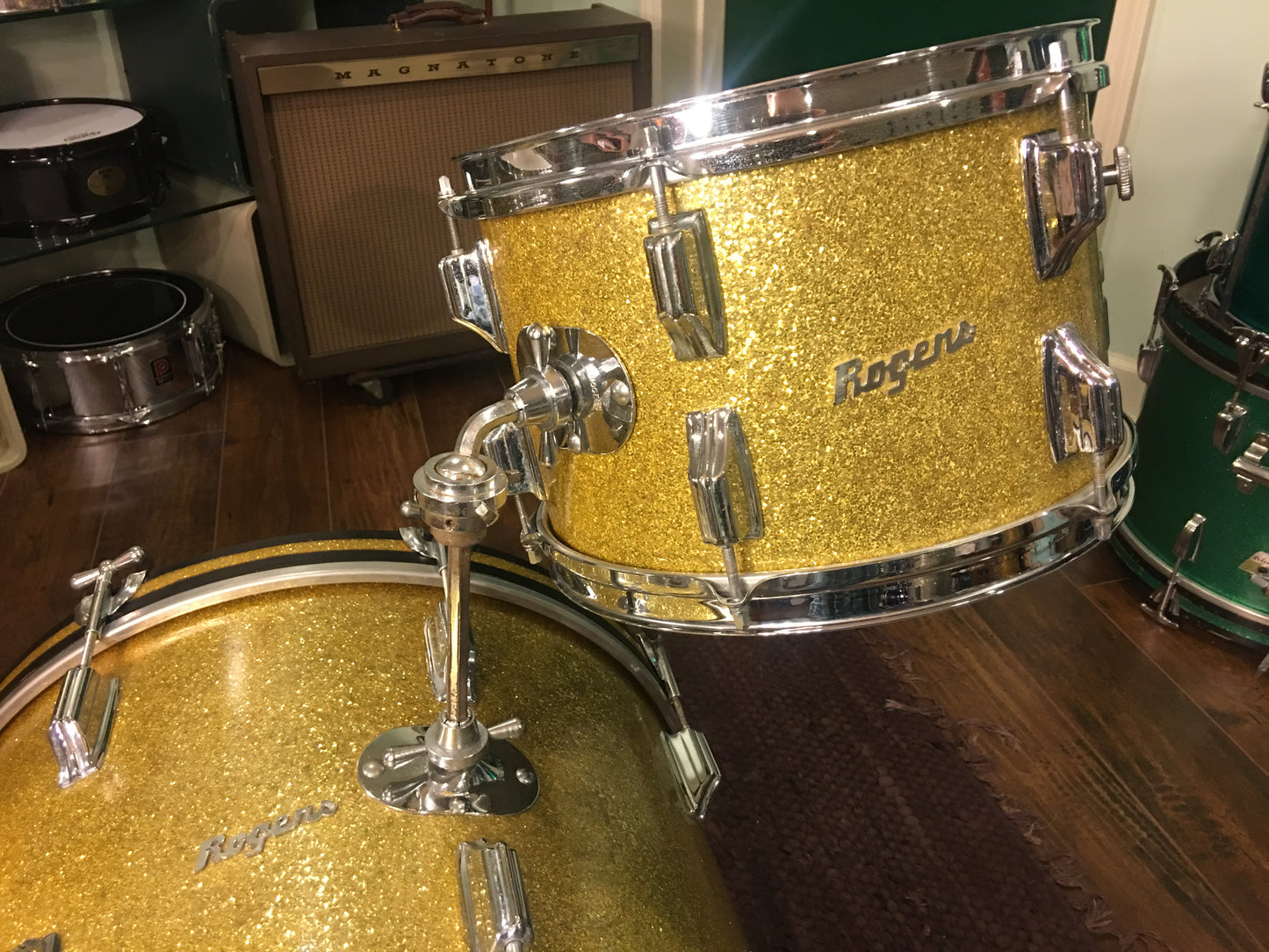 Rogers Gold Sparkle Glass Glitter Dayton