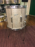 1960's Rogers 14x14 Tower Floor Tom Drum Silver Sparkle