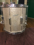 1960's Rogers 14x14 Tower Floor Tom Drum Silver Sparkle