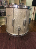 1960's Rogers 14x14 Tower Floor Tom Drum Silver Sparkle