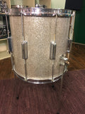 1960's Rogers 14x14 Tower Floor Tom Drum Silver Sparkle