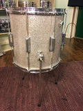 1960's Rogers 14x14 Tower Floor Tom Drum Silver Sparkle