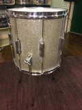 1960's Rogers 14x14 Tower Floor Tom Drum Silver Sparkle