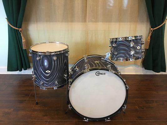 1960s Camco Aristocrat Oaklawn Charcoal Moire Drum Set 22/12/16