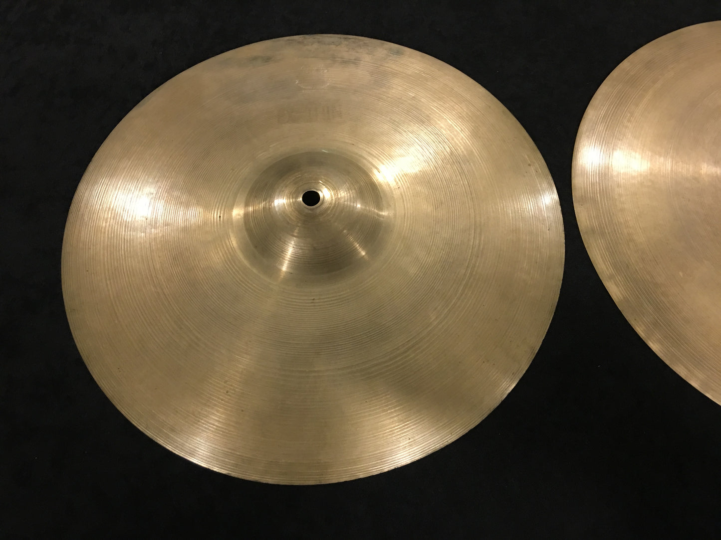 13" Vintage Zildjian A Tran Stamp Hi Hat Cymbal Pair - Light 388/458g #59