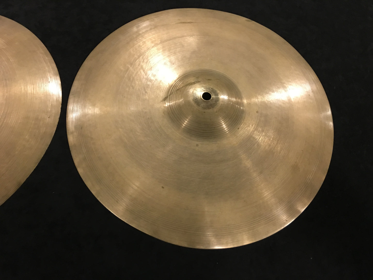 13" Vintage Zildjian A Tran Stamp Hi Hat Cymbal Pair - Light 388/458g #59