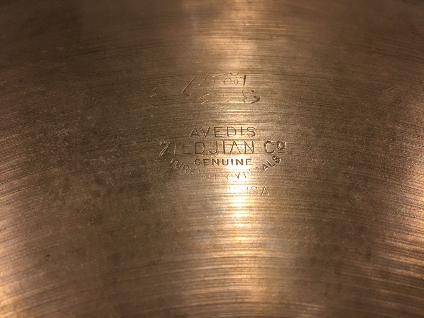 14" Early '50s Zildjian A Tran Stamp Hi Hat Cymbal Pair 600/646g #262