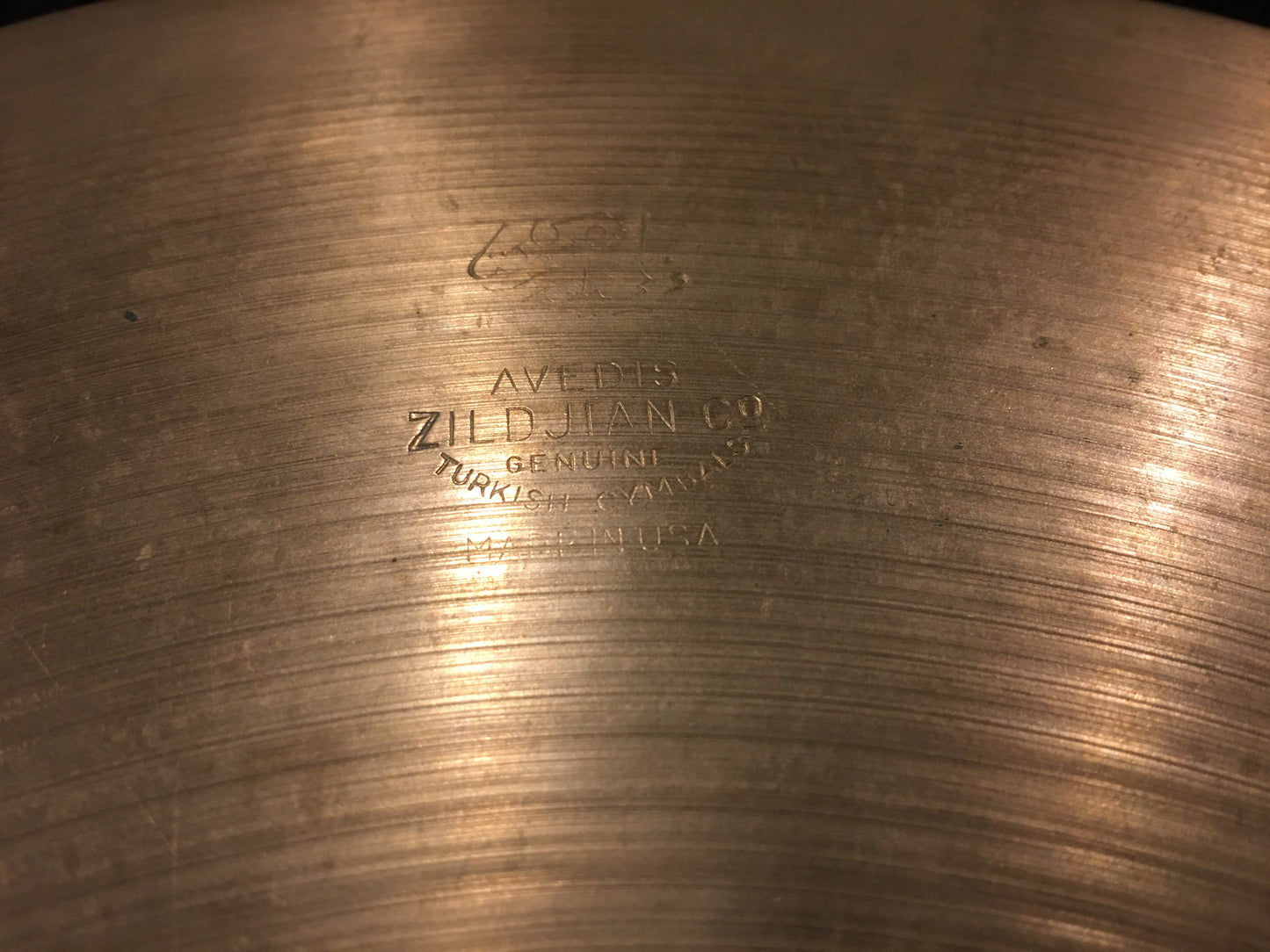 14" Early '50s Zildjian A Tran Stamp Hi Hat Cymbal Pair 600/646g #262