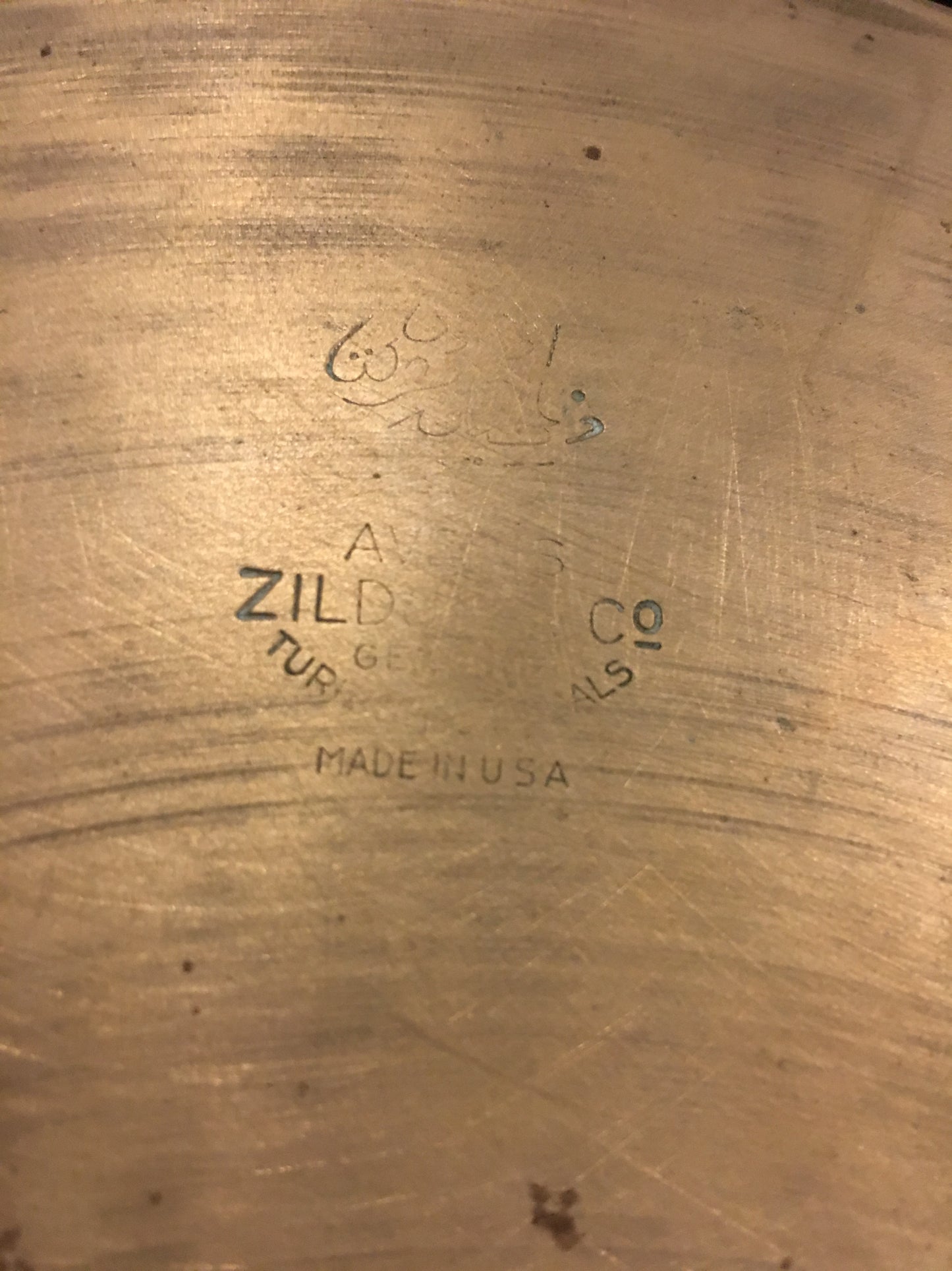 13" Vintage Zildjian Trans Stamp Crash / Hi Hat #353