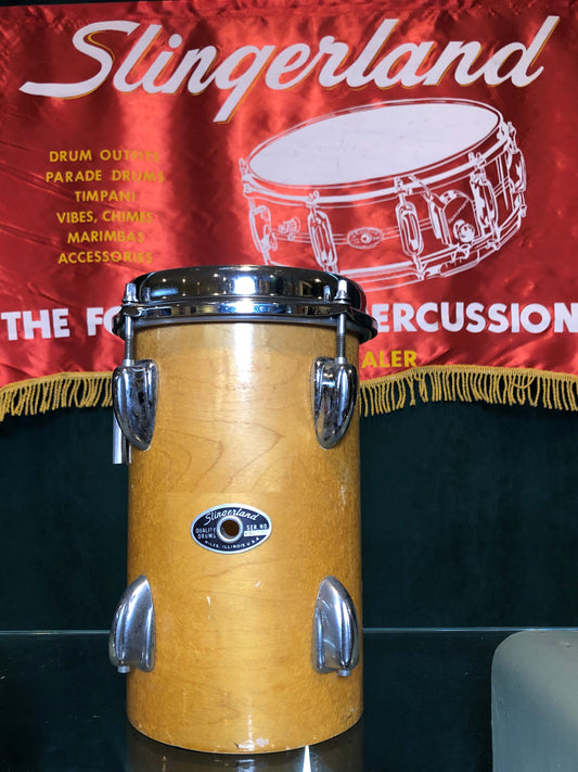 Vintage 1970s Slingerland 10x6 Concert Tom Drum Natural