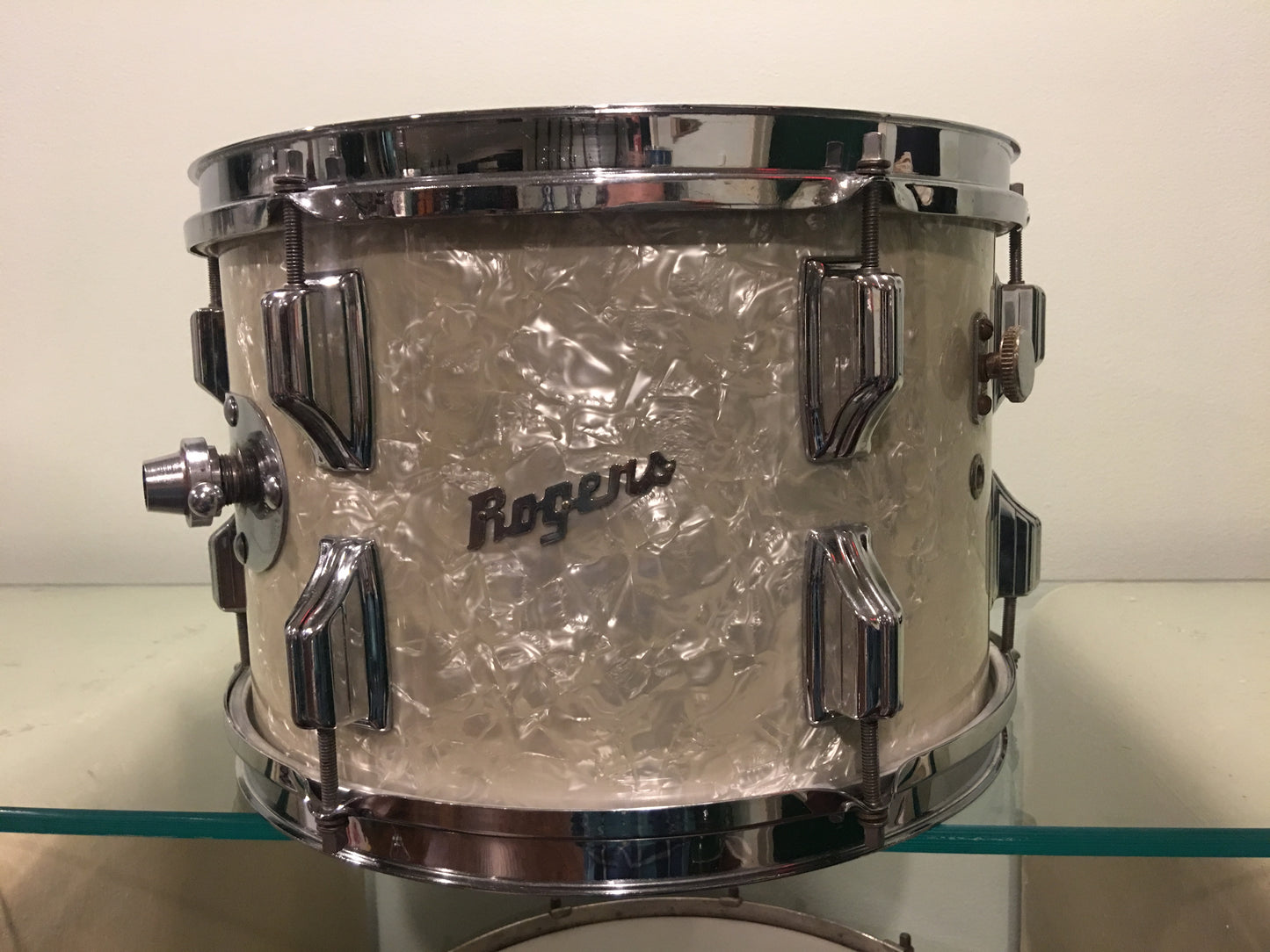 1960's Rogers Cleveland Holiday 8x12 White Marine Pearl Tom Drum