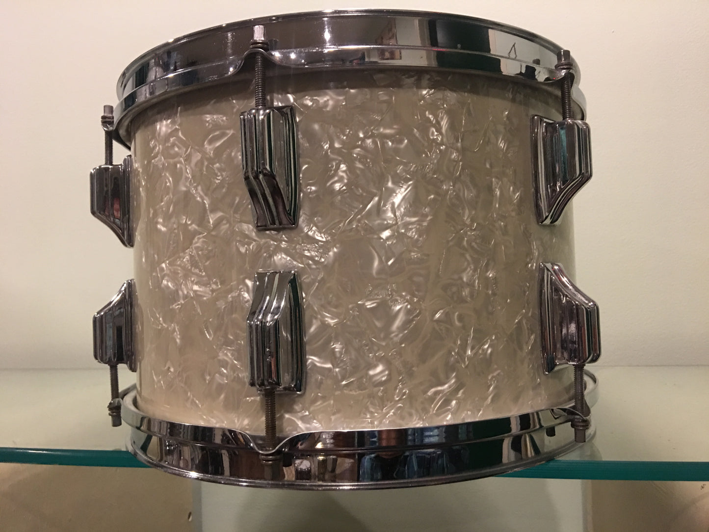 1960's Rogers Cleveland Holiday 8x12 White Marine Pearl Tom Drum