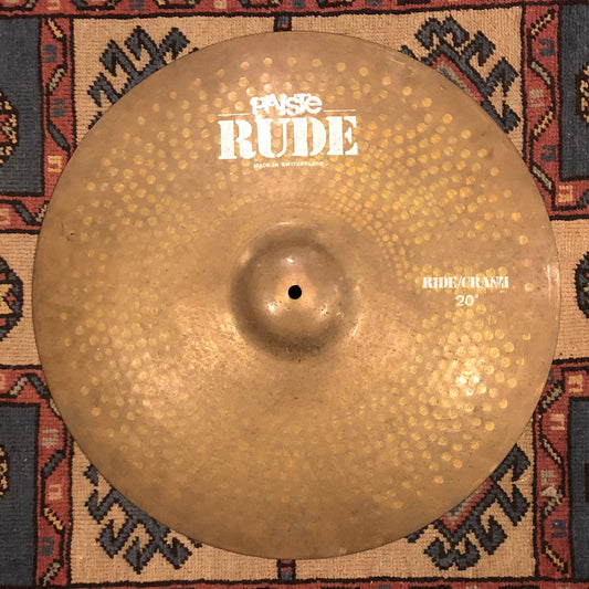 20" Vintage 1980s Paiste Rude Ride / Crash Cymbal 2366g