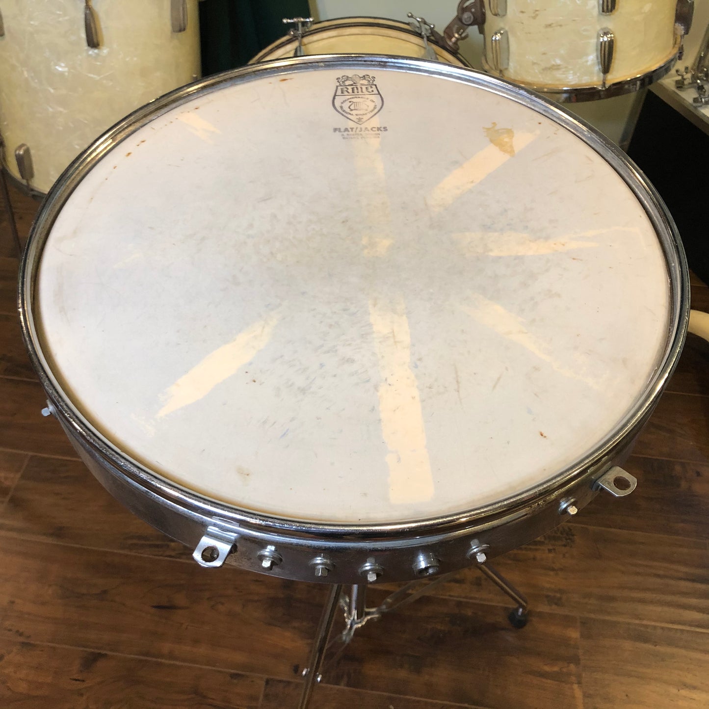 Vintage Ralph Kester 18" Flat Jacks Tenor Tom Marching Drum