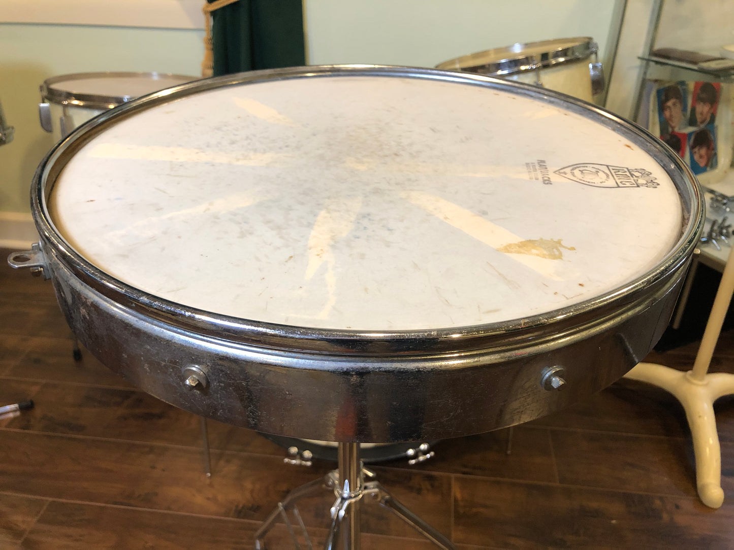 Vintage Ralph Kester 18" Flat Jacks Tenor Tom Marching Drum