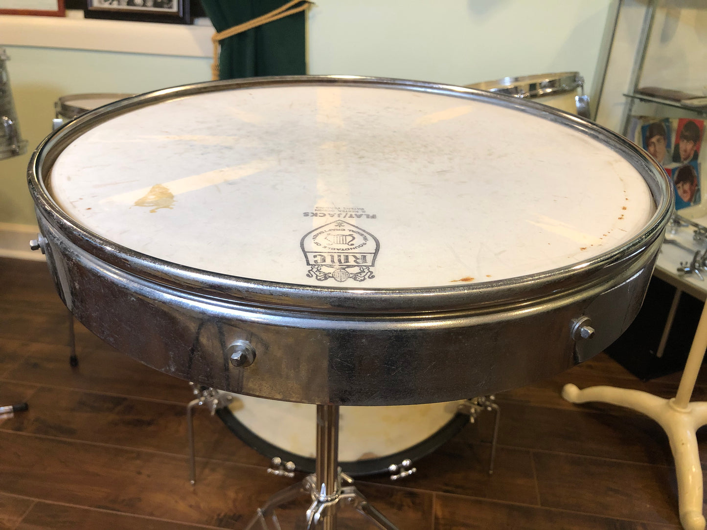 Vintage Ralph Kester 18" Flat Jacks Tenor Tom Marching Drum