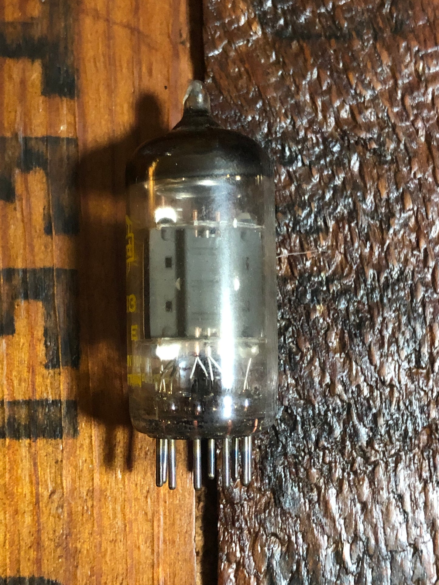 Vintage 1965 Mullard ECC83 Preamp Tube 12AX7 Valve Blackburn Factory Yellow Ink