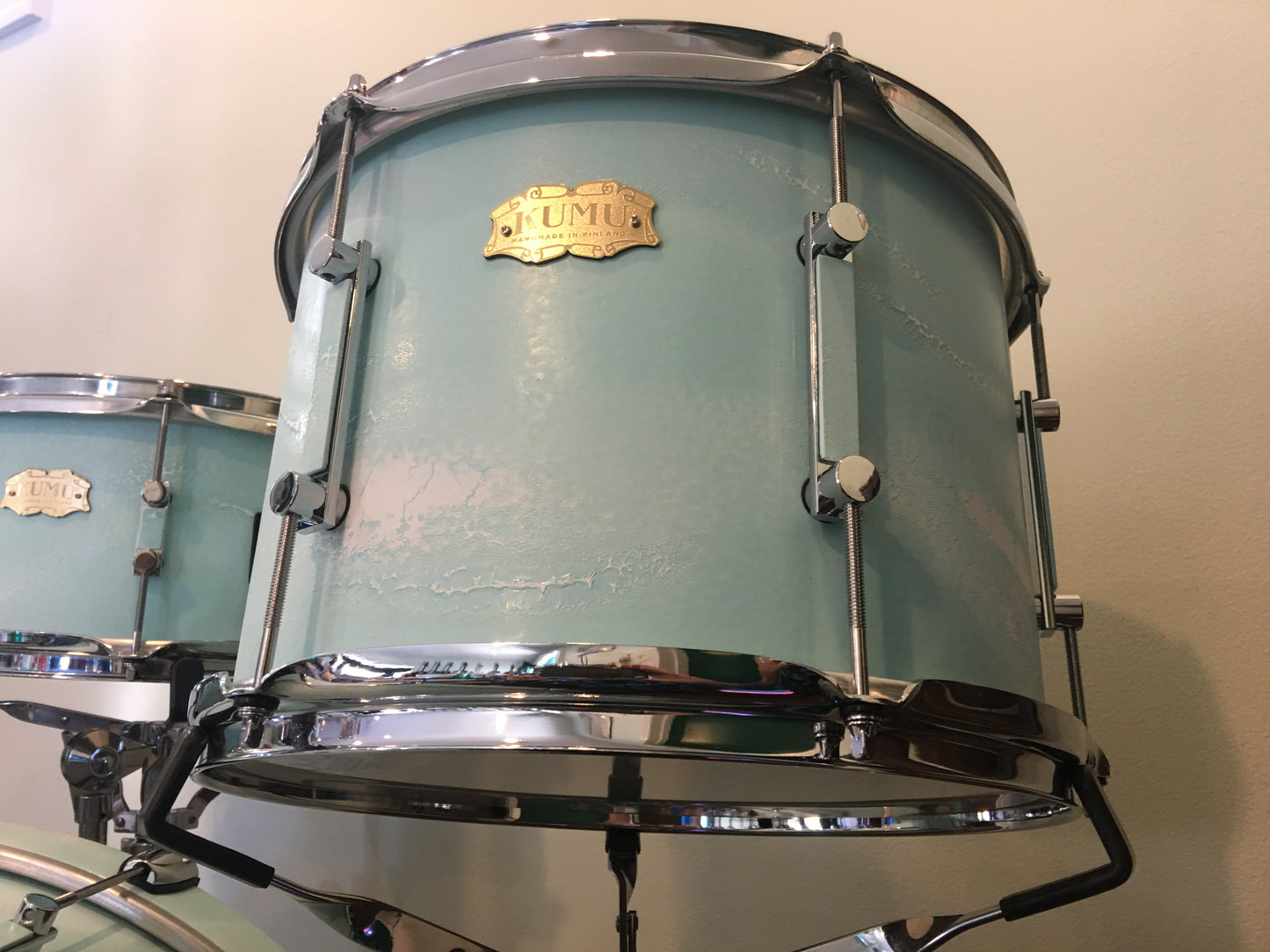 Kumu All Birch Custom One-Off Drum Set in Special Seafoam Finish for NAMM