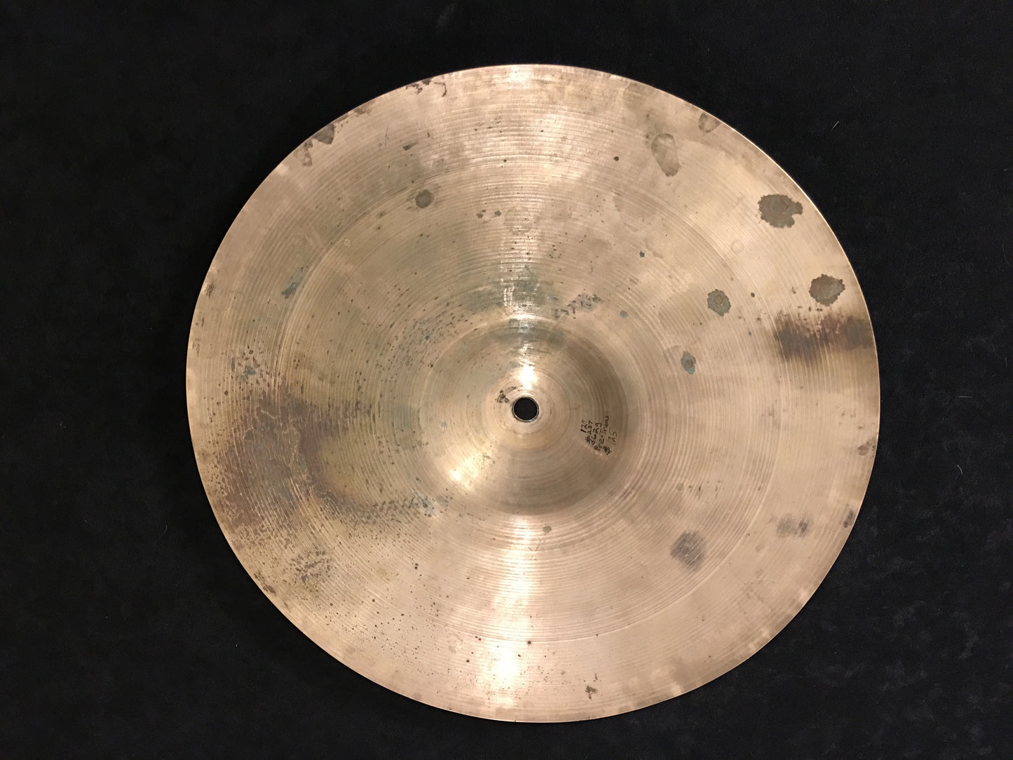 12" 1940's A Zildjian 2nd Stamp (Pre-Trans Stamp) Splash / Crash Cymbal EX THIN 362g #237