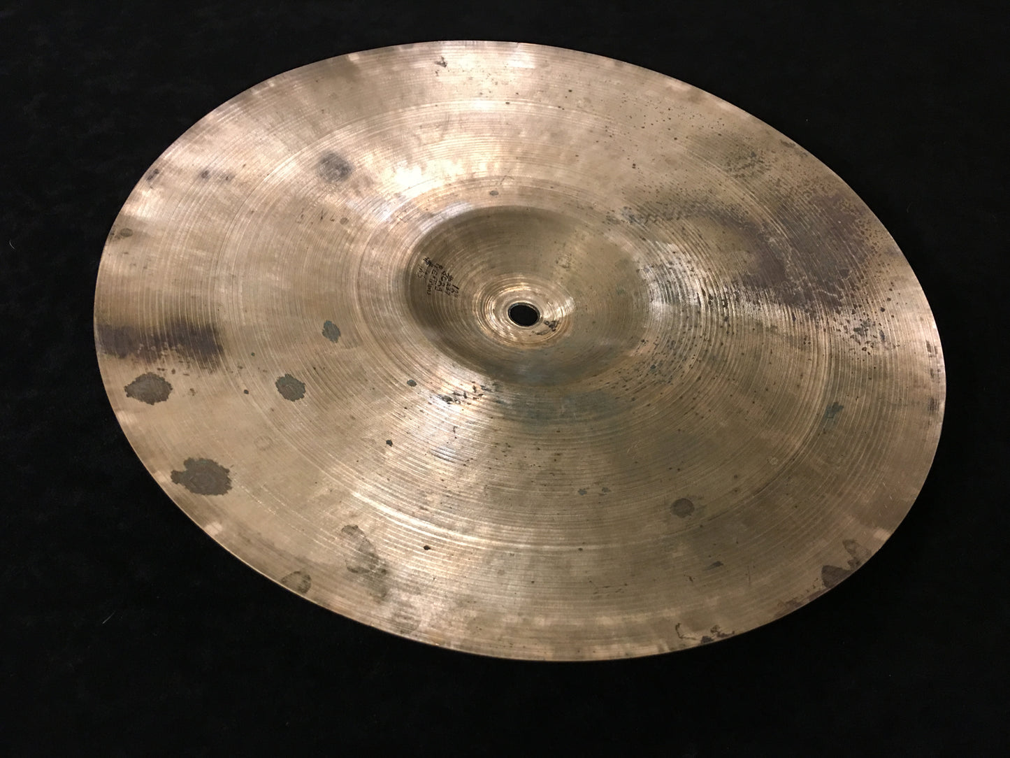 12" 1940's A Zildjian 2nd Stamp (Pre-Trans Stamp) Splash / Crash Cymbal EX THIN 362g #237