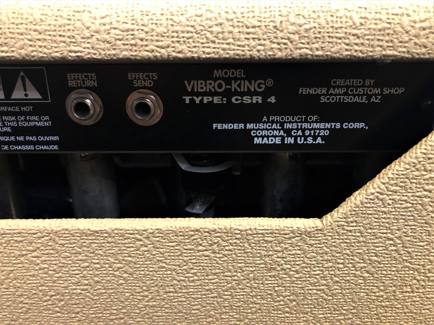 Fender Vibro-King Guitar Combo Amplifier Blonde 1990s CSR 4