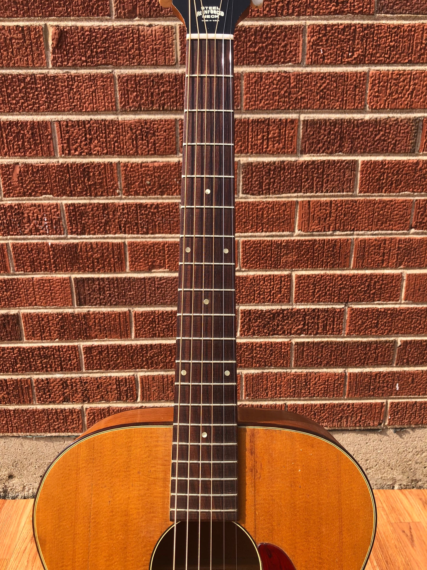 1960s Harmony H162 Tortoise Double Bound Acoustic Guitar Natural