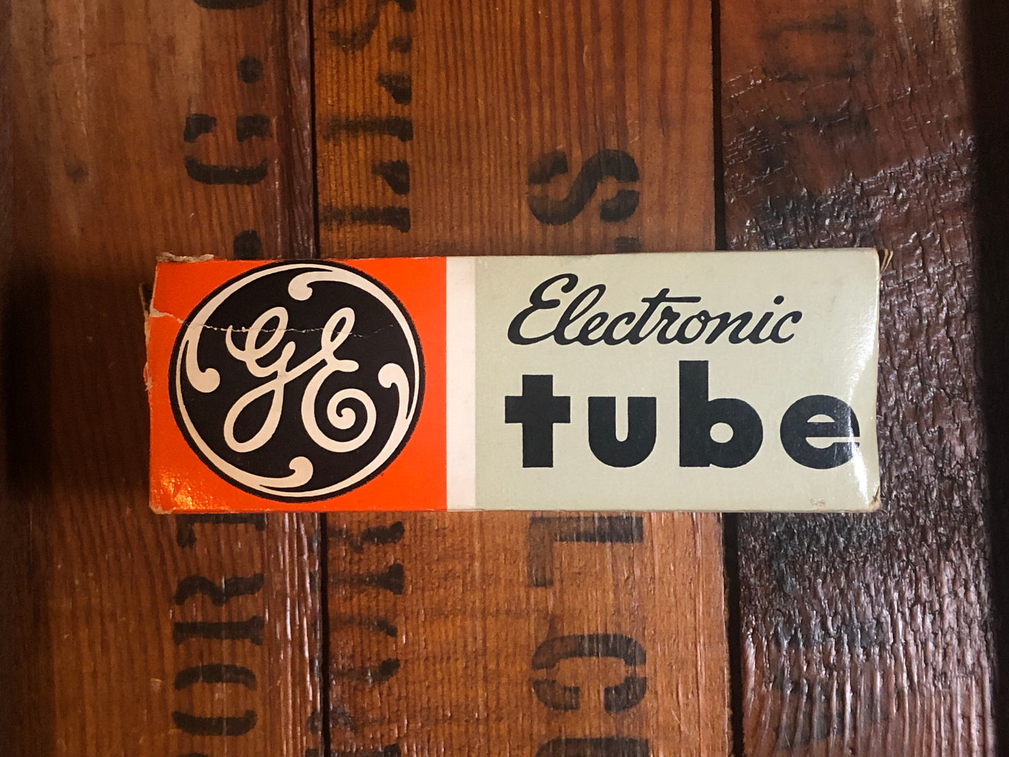 Vintage 1959 GE 5U4GB Rectifier Tube Black Plates Valve General Electric