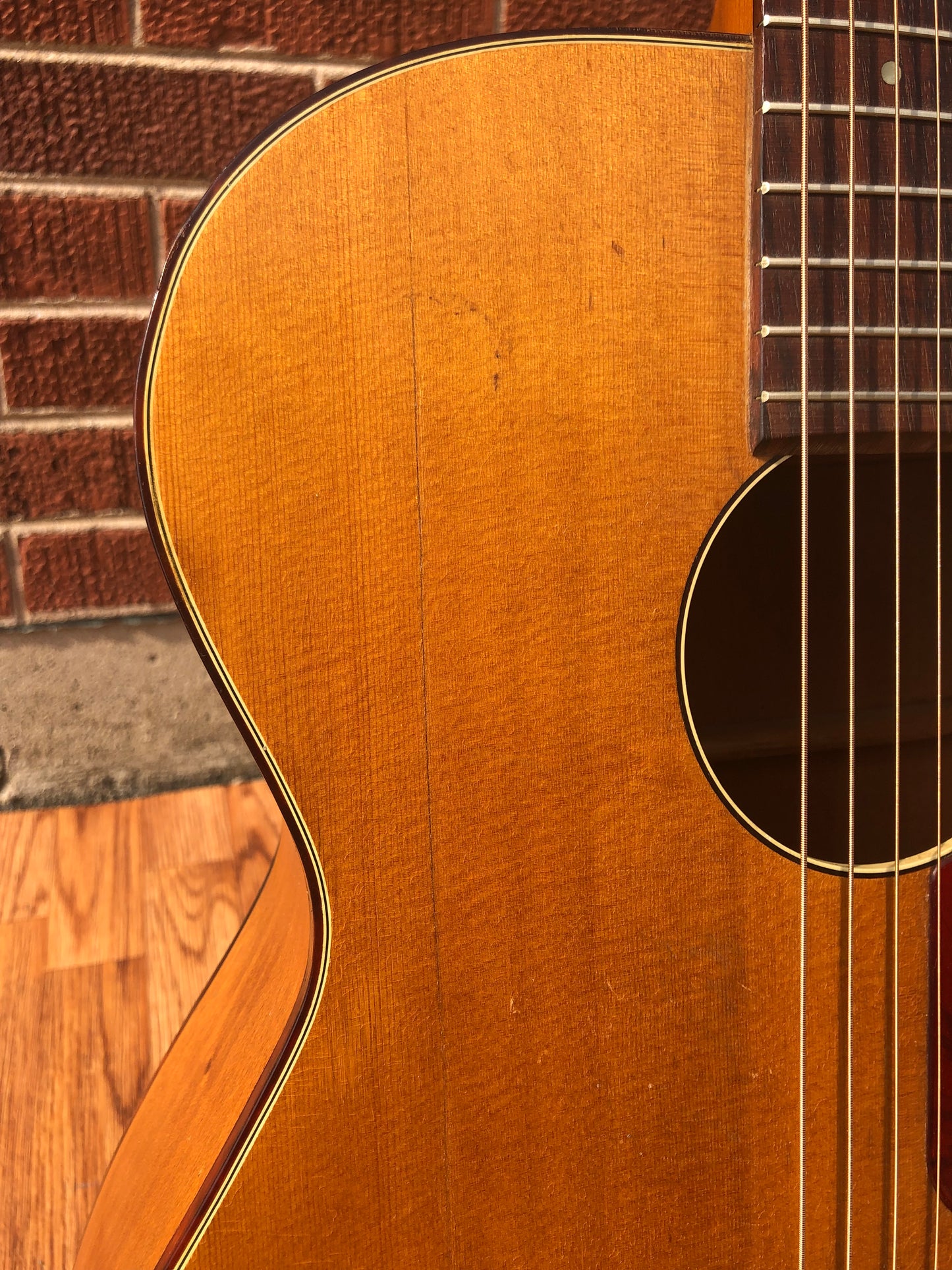 1960s Harmony H162 Tortoise Double Bound Acoustic Guitar Natural