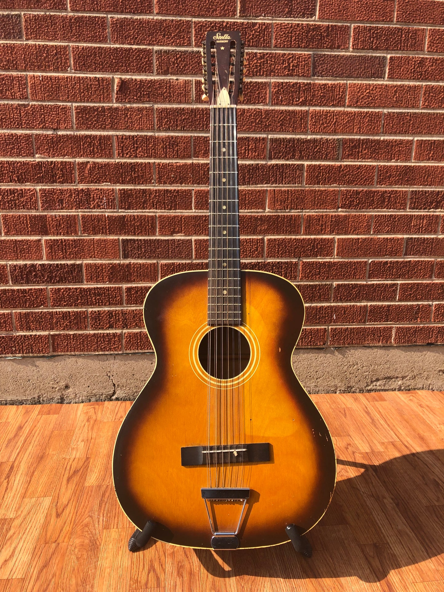 1960s Harmony Stella H912 12-String Acoustic Guitar Sunburst - Kurt Cobain