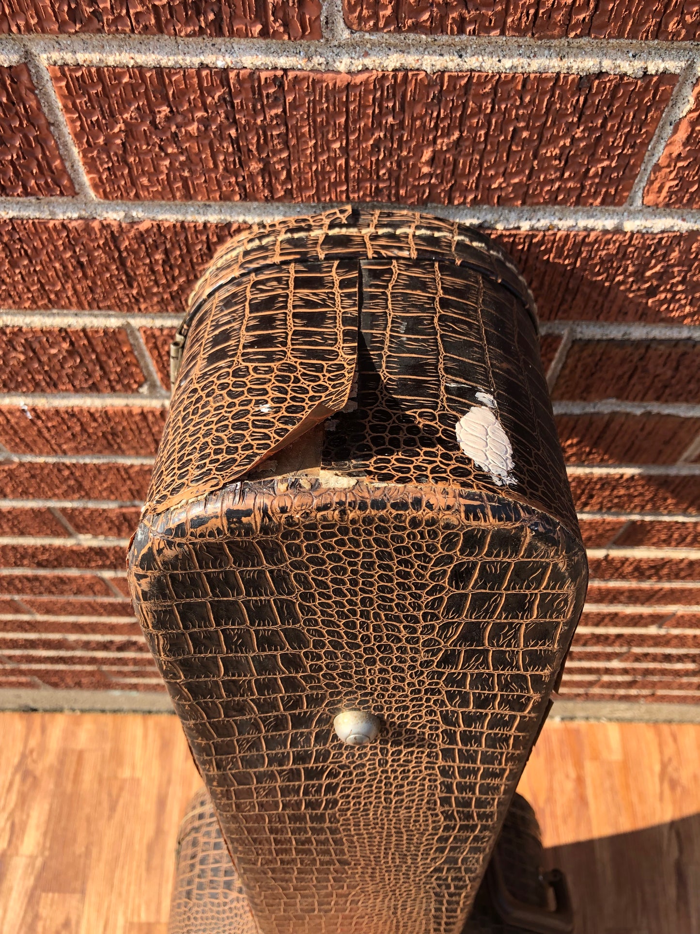 Vintage Ess & Ess Brown Faux Alligator Acoustic Flattop Hardshell Case