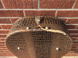 Vintage Ess & Ess Brown Faux Alligator Acoustic Flattop Hardshell Case