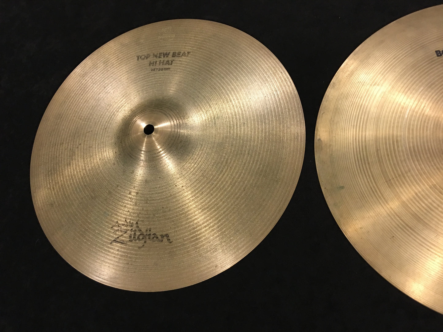 14" Zildjian A 1990s New Beat Hi Hat Cymbal Pair 1056/1336g #338