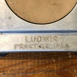 1960s Ludwig No. 4050 Practice Pad Aluminum / Rubber