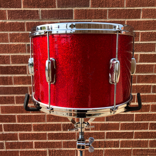 1960s Slingerland 9x13 Stage Band Tom Drum Red Sparkle Rewrap